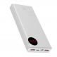 Baseus Mulight Power Bank with Digital Display Quick Charge 45W (PPMY-A01) - външна батерия 20000 mAh с 2xUSB-A и USB-C изходи за зареждане на смартфони и таблети (бял) thumbnail 2