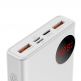 Baseus Mulight Power Bank with Digital Display Quick Charge 45W (PPMY-A01) - външна батерия 20000 mAh с 2xUSB-A и USB-C изходи за зареждане на смартфони и таблети (бял) thumbnail 3