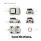 Elago Airpods Mini Car Design Silicone Case - силиконов калъф с карабинер за Apple Airpods и Apple Airpods 2 (бял)  thumbnail 8