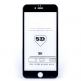 Premium Full Glue 5D Tempered Glass - обхващащо и ръбовете стъклено защитно покритие за дисплея на iPhone SE (2020) (черен) thumbnail 2