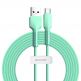 Baseus Silica Gel USB-C Cable - USB-C кабел за устройства с USB-C порт (200 см) (зелен) thumbnail