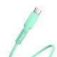 Baseus Silica Gel USB-C Cable - USB-C кабел за устройства с USB-C порт (100 см) (зелен) thumbnail 6