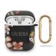 Guess Airpods Silicone Case Flower Collection No.3 - силиконов калъф с карабинер за Apple Airpods и Apple Airpods 2 (черен) thumbnail