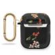 Guess Airpods Silicone Case Flower Collection No.3 - силиконов калъф с карабинер за Apple Airpods и Apple Airpods 2 (черен) thumbnail 2