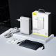 Baseus GaN Charger 45W Power Bank (PPNLD-F02) - външна батерия 10000 mAh и захранване за ел. мрежа с 2 x USB-C изходи и GaN технология (бял) thumbnail 8