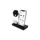 Macally 3-in-1 Apple Charging Stand - док станция за зареждане на iPhone, Apple Watch и Apple AirPods (черен) thumbnail