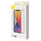 Baseus Full Screen Curved Anti-Bluelight Soft Edge Tempered Glass (SGAPIPH67N-TE01) - стъклено защитно покритие за целия дисплей на iPhone 12 Pro Max (прозрачен-черен) (2 броя) thumbnail 3