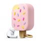Elago Airpods Pro Ice Cream Design Silicone Case - силиконов калъф с карабинер за Apple Airpods Pro (светлорозов)  thumbnail