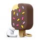 Elago Airpods Pro Ice Cream Design Silicone Case - силиконов калъф с карабинер за Apple Airpods Pro (кафяв)  thumbnail