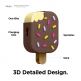 Elago Airpods Pro Ice Cream Design Silicone Case - силиконов калъф с карабинер за Apple Airpods Pro (кафяв)  thumbnail 2