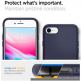 Spigen Liquid Air Case - силиконов (TPU) калъф с висока степен на защита за iPhone SE (2020), iPhone 8, iPhone 7 (тъмносин) thumbnail 6