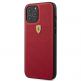 Ferrari On Track Perforated Hard Case - кожен кейс за iPhone 12 Pro Max (червен) thumbnail