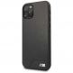 BMW M Collection Smooth PU Hard Case - кожен кейс за iPhone 12 Pro Max (черен) thumbnail