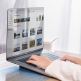 Baseus Papery Self-Adhesive Aluminum Laptop Stand - сгъавема, залепяща се към вашия компютър поставка за MacBook и лаптопи (сребрист) thumbnail 15