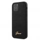 Guess Lizard Leather Hard Case - дизайнерски кожен кейс за iPhone 12, iPhone 12 Pro (черен) thumbnail