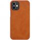 Nillkin Qin Leather Flip Case - кожен калъф, тип портфейл за iPhone 12 Pro Max (кафяв) thumbnail