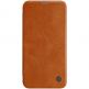 Nillkin Qin Leather Flip Case - кожен калъф, тип портфейл за iPhone 12 Pro Max (кафяв) thumbnail 2