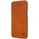 Nillkin Qin Leather Flip Case - кожен калъф, тип портфейл за iPhone 12 mini (кафяв) thumbnail 3