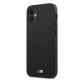 BMW M Collection PU Carbon Stripe Leather Hard Case - кожен кейс за iPhone 12 mini (черен) thumbnail