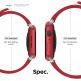 Elago Watch Sport Strap - силиконова (fluoro rubber) каишка за Apple Watch 38мм, 40мм (червен) thumbnail 3