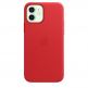 Apple iPhone Leather Case with MagSafe - оригинален кожен кейс (естествена кожа) за iPhone 12, iPhone 12 Pro (червен) thumbnail 11
