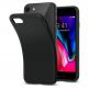 Spigen Liquid Crystal Case - тънък качествен термополиуретанов кейс за iPhone SE (2022), iPhone SE (2020), iPhone 8, iPhone 7 (черен)  thumbnail 4