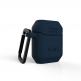 Urban Armor Gear Standard Issue Silicone Case 001 - удароустойчив силиконов калъф с карабинер за Apple Airpods и Apple Airpods 2 (тъмносин) thumbnail 5