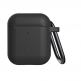 Urban Armor Gear Soft Touch U Silicone Case - удароустойчив силиконов калъф с карабинер за Apple Airpods и Apple Airpods 2 (черен) thumbnail