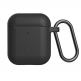 Urban Armor Gear Soft Touch U Silicone Case - удароустойчив силиконов калъф с карабинер за Apple Airpods и Apple Airpods 2 (черен) thumbnail 2