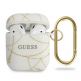 Guess Airpods Gold Chain Silicone Case - силиконов калъф с карабинер за Apple Airpods и Apple Airpods 2 (бял) thumbnail