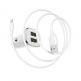 Borofone Dual USB Car Charger 2.4A & Lightning Cable - зарядно за кола с 2xUSB изходa (2.4A) и Lightning кабел за iPhone, iPad и iPod с Lightning порт (бял) thumbnail 3