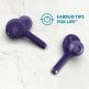 iFrogz Airtime Pro Truly Wireless Stem Earbuds - безжични блутут слушалки с кейс за мобилни устройства (лилав) thumbnail 7