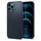 Spigen Thin Fit Case - качествен тънък матиран кейс за iPhone 12 Pro Max (тъмносив) thumbnail