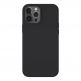 SwitchEasy MagSkin Case - тънък силиконов кейс с вграден магнитен конектор (MagSafe) за iPhone 12, iPhone 12 Pro (черен) thumbnail
