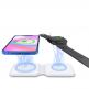 4smarts Wireless Charger UltiMAG 15W - двойна поставка (пад) за безжично зареждане за iPhone с Magsafe и Qi съвместими устройства (бял) thumbnail 7