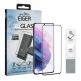 Eiger 3D Full Screen Edge to Edge Tempered Glass - калено стъклено защитно покритие с извити ръбове за целия дисплея на Samsung Galaxy S21 Ultra (черен-прозрачен) thumbnail