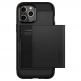 Spigen Slim Armor CS Case - хибриден кейс с отделение за кр. карти и най-висока степен на защита за iPhone 12, iPhone 12 Pro (черен) thumbnail 2