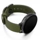 Meridio Deep Leaf Full Grain Leather Band - уникална ръчно изработена кожена (естествена кожа) каишка за Samsung Galaxy Watch Active (тъмнозелен) thumbnail 2