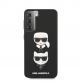 Karl Lagerfeld Saffiano Karl & Choupette Heads Case - дизайнерски кожен кейс за Samsung Galaxy S21 Plus (черен)  thumbnail
