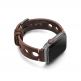 Meridio Norrebro Full Grain Leather Band - уникална ръчно изработена кожена (естествена кожа) каишка за Apple Watch 42мм, 44мм (тъмнокафяв) thumbnail 3