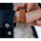 Meridio Goldstone Nappa Leather Band - уникална ръчно изработена кожена (естествена кожа) каишка за Apple Watch 42мм, 44мм (светлокафяв) thumbnail 5