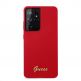 Guess Hard Silicone Case - силиконов (TPU) калъф за Samsung Galaxy S21 Ultra (червен)  thumbnail