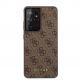 Guess 4G Charms Collection Hard Case - дизайнерски кожен кейс за Samsung Galaxy S21 Ultra (кафяв) thumbnail 2