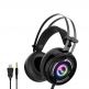 iPega PG-R008 LED Gaming Headset - RGB гейминг слушалки с микрофон с USB и 3.5mm жак (черен) thumbnail