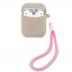 Guess Airpods Vintage Silicone Case - силиконов калъф с връзка за Apple Airpods и Apple Airpods 2 (сив) thumbnail