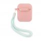 Guess Airpods Vintage Silicone Case - силиконов калъф с връзка за Apple Airpods и Apple Airpods 2 (розов) thumbnail 2