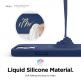Elago MagSafe Soft Silicone Case - силиконов (TPU) калъф с вграден магнитен конектор (MagSafe) за iPhone 12, iPhone 12 Pro (тъмносин) thumbnail 5