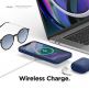 Elago MagSafe Soft Silicone Case - силиконов (TPU) калъф с вграден магнитен конектор (MagSafe) за iPhone 12, iPhone 12 Pro (тъмносин) thumbnail 7