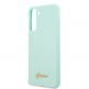 Guess Silicone Script Metal Logo Silicone Case - дизайнерски силиконов кейс за Samsung Galaxy S21 Plus (син) thumbnail 6