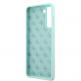 Guess Silicone Script Metal Logo Silicone Case - дизайнерски силиконов кейс за Samsung Galaxy S21 Plus (син) thumbnail 7